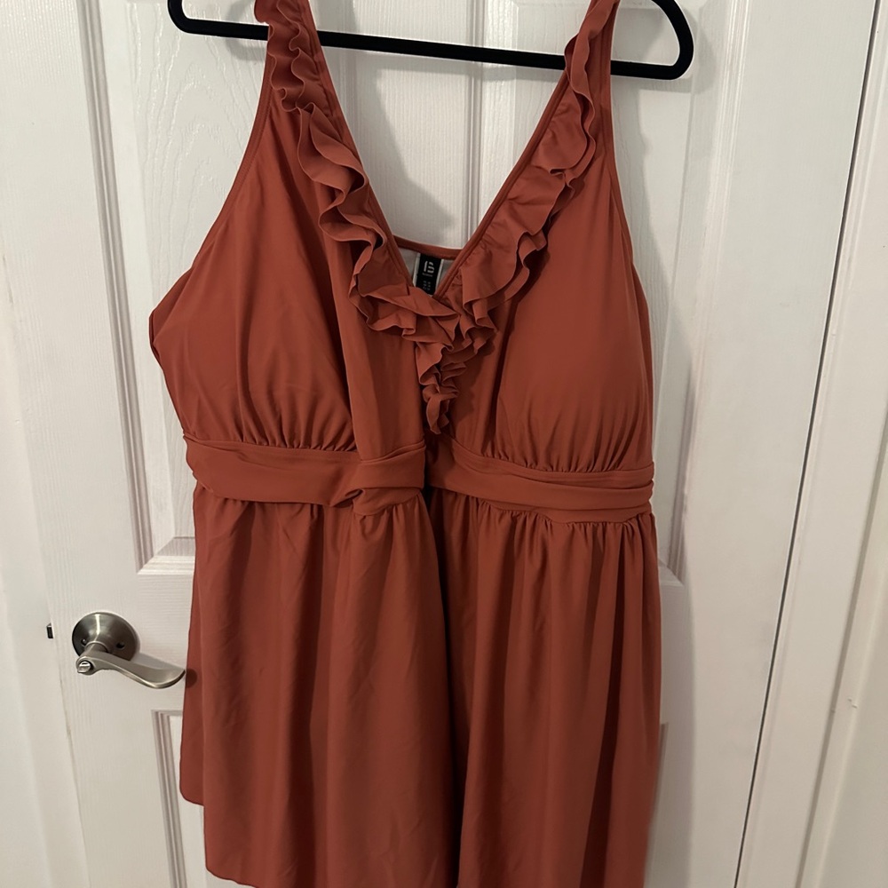 BloomChic Rust Swim Dress One-Piece